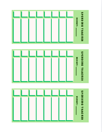 FREE A6 Spending Tracker