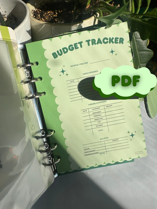FREE PDF Budget Tracker